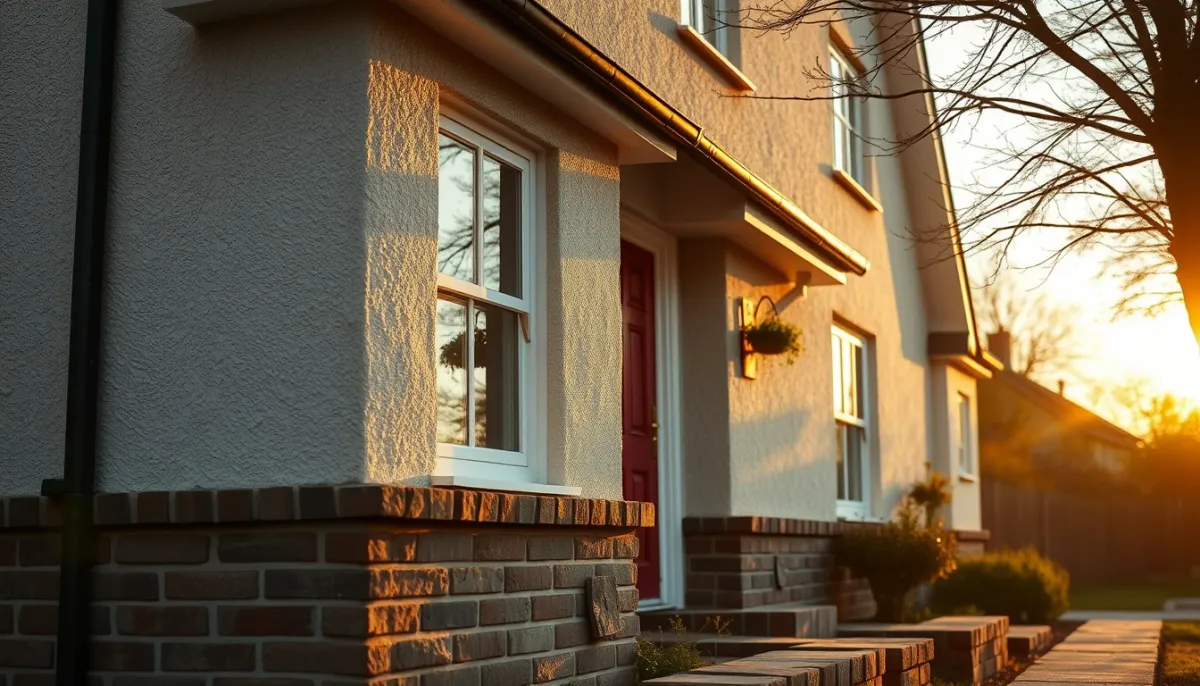 Maison avec une isolation extérieure réussie et une façade saine