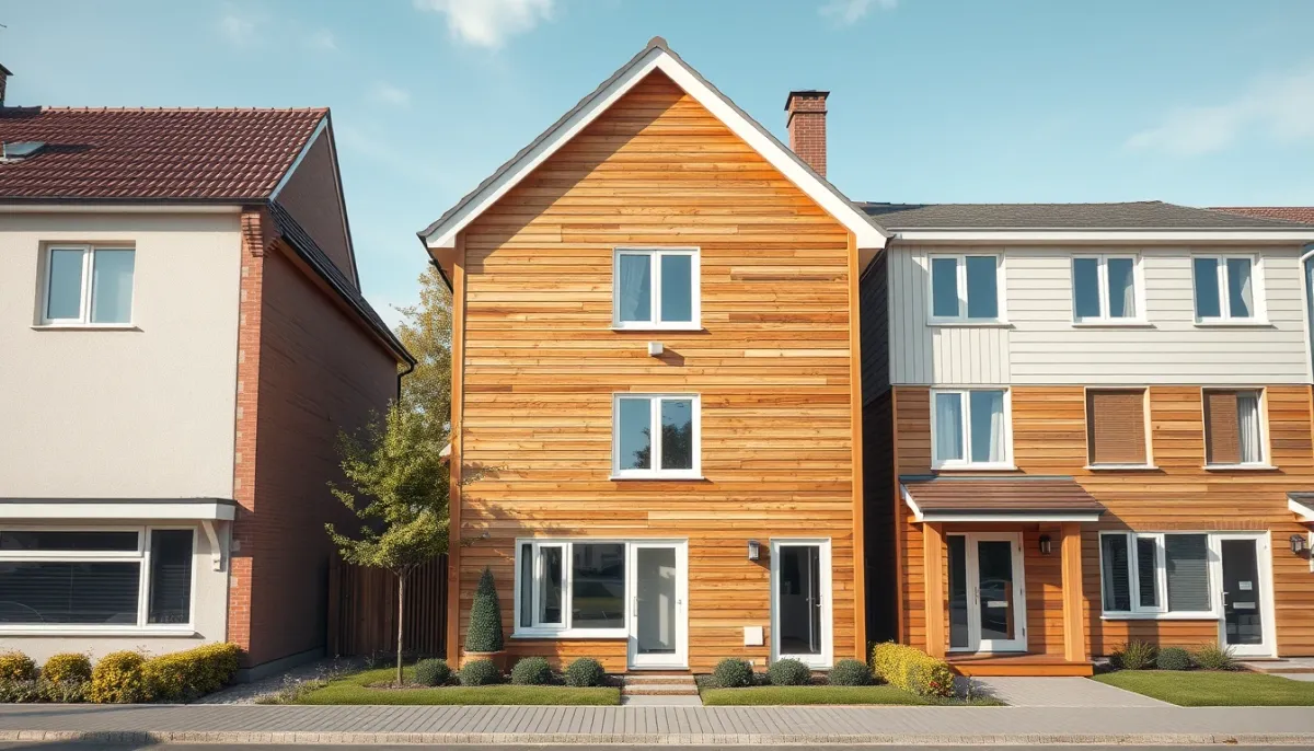 Comparaison de trois systèmes de façade : enduit, bardage bois et bardage composite
