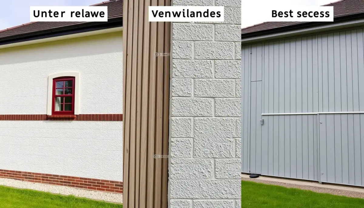 Comparatif visuel de trois systèmes d'isolation extérieure : sous enduit, bardage ventilé et panneaux minces