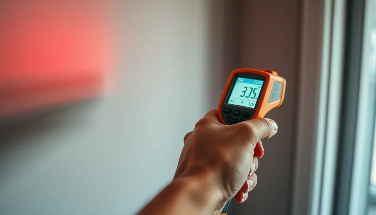 Mesure de température de surface avec un thermomètre infrarouge